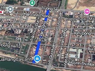 Đất đường 7m5 võ văn đồng kẹp luồng, thông trường sa, cạnh bãi tắm tân trà. s= 90m2 giá 5.8x tỷ