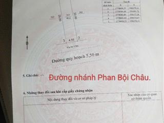 Mặt tiền đường nhánh 5m5 lề 3m phan bội châu, cạnh sông hàn. s = 90m2 (4,5x20)m, giá 10 tỷ