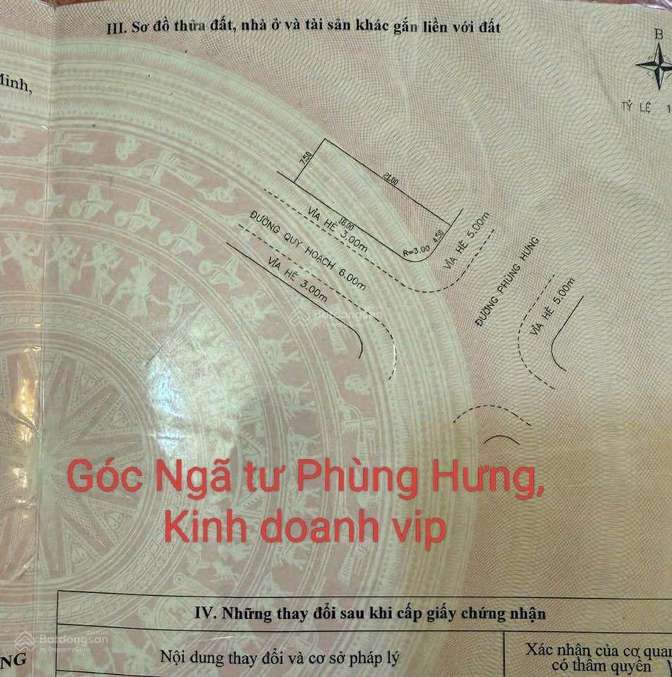 Góc 2 mặt tiền phùng hưng cách biển 500m. vị trí kinh doanh, s= 155m2 ngang 7.55m giá 15.7 tỷ
