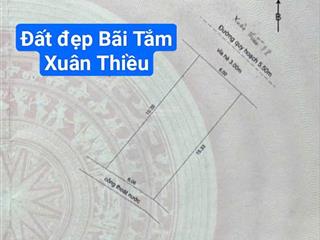 Đất khu j258 đường 5m5 xuân thiều 38, cạnh mikazuki cách biển 300m. s=95m2, ngang 6m. giá 5.2 tỷ