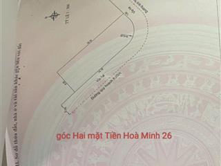 Góc 2 mặt tiền hoà minh 29. cạnh nguyễn sinh sắc cách biển 500m s= 216m2 ngang 11.5m. giá 18.9 tỷ