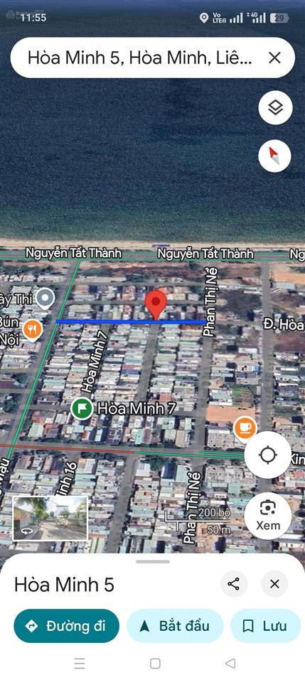 Đất hoà minh 5, liên chiểu. cách biển 200m. s = 80m2 (5x16m). giá 6.2 tỷ