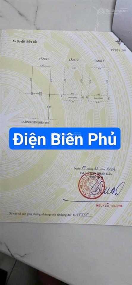 Nhà 3 mặt tiền điện biên phủ đoạn kinh doanh sầm uất. s= 30m2 ngang 4.4m giá 7.2 tỷ