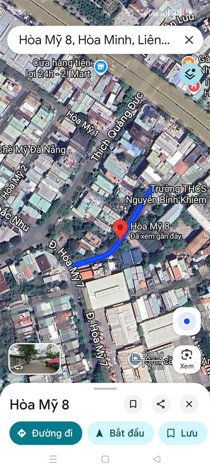 Đất mặt tiền đường 5m5 hoà mỹ 8, hoà minh, liên chiểu. s = 97m2 giá 45tỷ