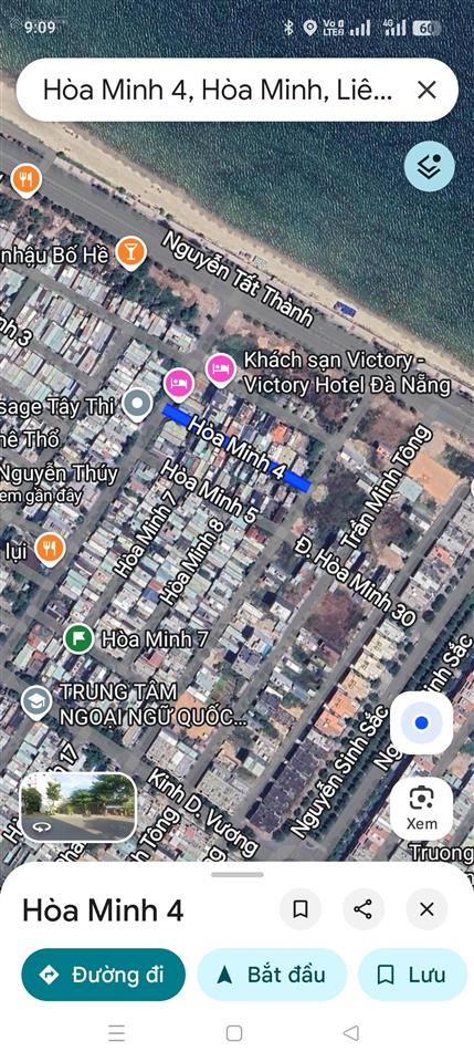 Mặt tiền đường 5m5 hoà minh 4 cách biển 200m. s= 80m2 ( 5x16) giá 6.1xx tỷ