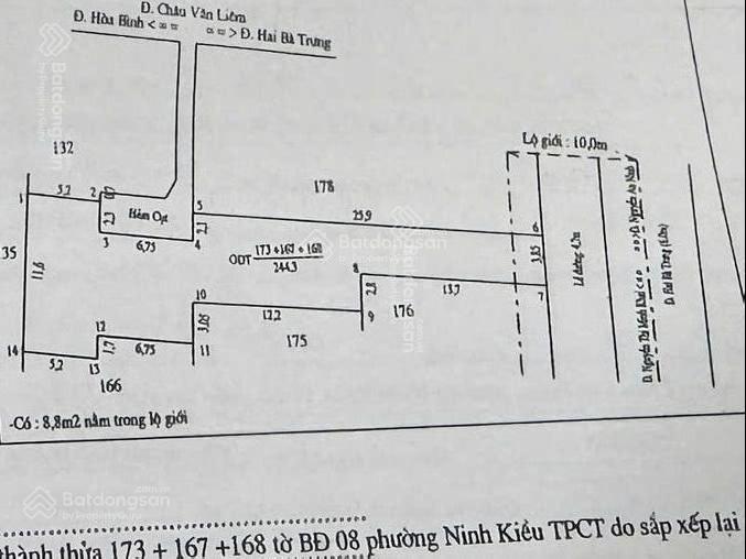 Đất lớn bến ninh kiều, phố du lịch sầm uất của cần thơ. phù hợp cao ốc văn phòng, khách sạn