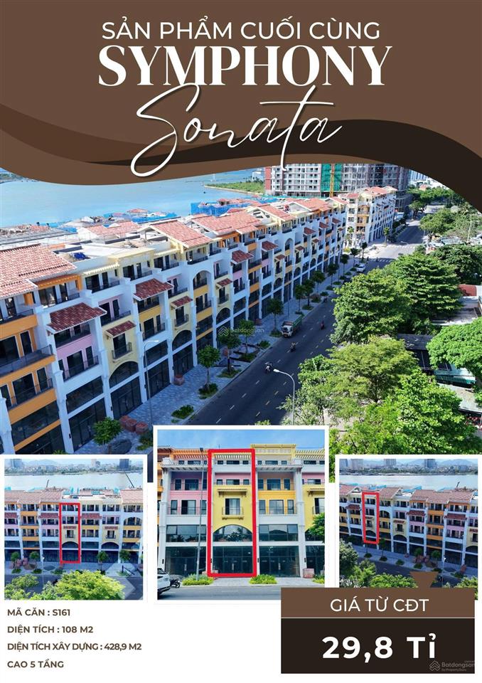 S161 townhouse 5 tầng giá trực tiếp cdt cuối cùng của da sun symphony đà nẵng sỡ hữu lâu dài