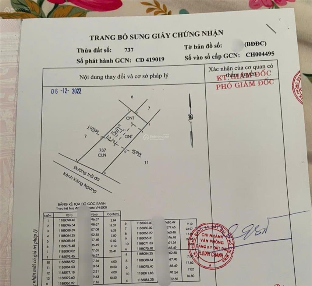 Bán nhà đất 748m2 có thổ cư view sông mát mẻ xã lê minh xuân