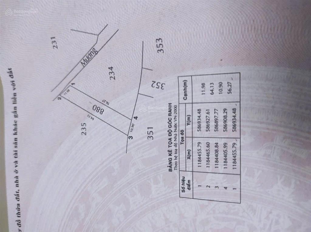 Bán đất 640m2 giá 900 triệu tại xã tân nhựt, bình chánh