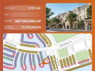 Biệt thự song lập  vị trí đẹp ngay rẽ quạt vinhomes cần giờ, vịnh tiên  đảo độc bản riêng tư