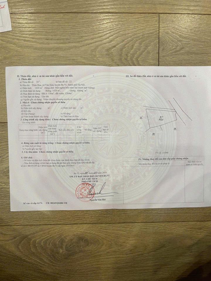 Chính chủ bán 2 lô đất liền kề mặt đường nhựa trục chính tại vân hòa, ba vì, hà nội. giá 7,5tr/m2