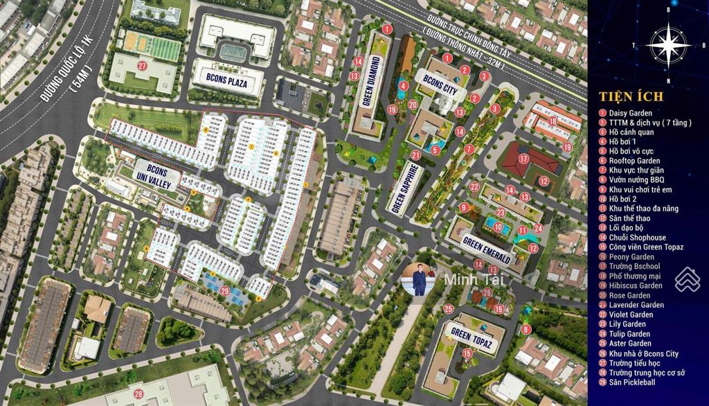 Nhà mới nhận lộc vàng chỉ 7.744 tỷ, xây dựng sẵn 1 trệt 3 lầu bcons uni valley  bcons city tphcm