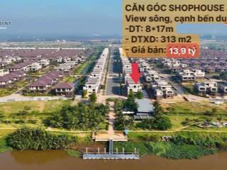 Shophouse khu phố tây căn góc view sông, cạnh bến du thuyền hiếm có 13,9 tỷ