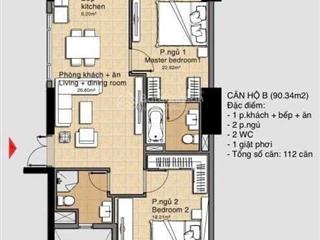 Bán cc era town quận 7, 90m², 2pn giá chỉ 2.520 tỷ view sông thoáng mát