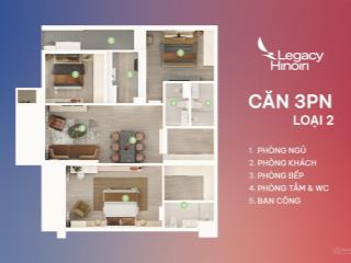 Quỹ ngoại giao căn 2 pn tầng đẹp rẻ nhất dự án legacy hinoiri, ký trực tiếp cđt