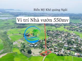 Bán đất vườn góc hiếm tịnh khê 550m2 thổ cư sẵn 200m2 giá tốt chỉ 1,888 tỷ tl