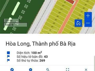 Bán 100 m2 đất đối diện chợ gò cát 8, hòa long