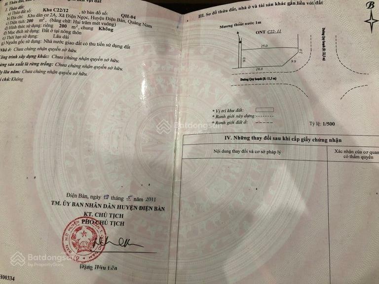 Đất nền 2mt đường 22.5m và 11.5m phường điện bàn đông đà nẵng, ngay cổng kcn, cạnh làng đh, gần bv