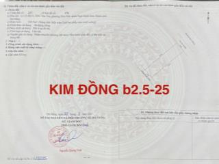 Đất 7.5 m kim đồng b2.13 sát việt bắc tân trà, chính chuẩn