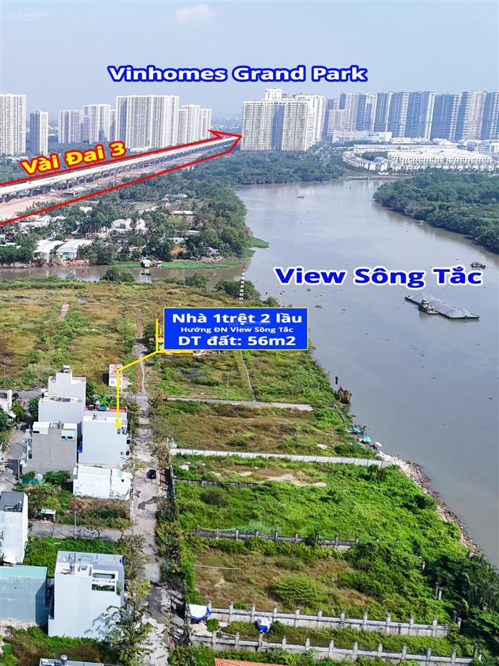 Nhà mới xây dự án việt nhân villa riverside nguyễn xiển, block f view sông tắc mát mẻ, dts 114.5m2