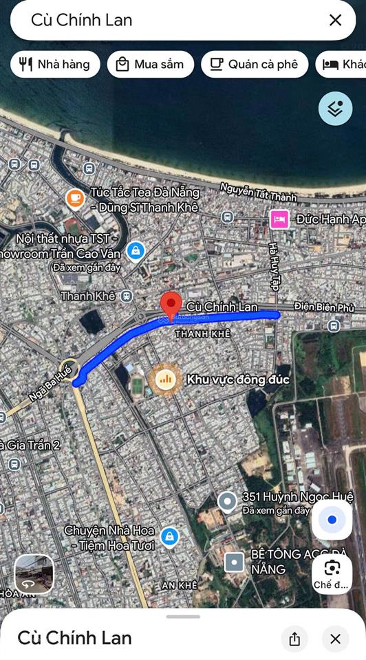 Bán cặp đất mặt tiền cù chính lan  gần chợ thanh khê