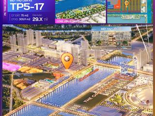 Chính chủ cần tiền bán lk thiên nga 5 căn 17, tn517, 75m2 gần hồ, wonderland vinhomes global gate