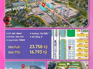 Bán shophouse vinhomes cổ loa global gate 90m2 giá 16,793 tỷ.  0919 875 ***