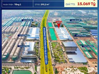 Chỉ 14,6 tỷ sở hữu liền kề kd 72m2, 5t + 1tum, + 1 hầm, mt 6m, 2 mặt thoáng, kd vô tận vin cổ loa