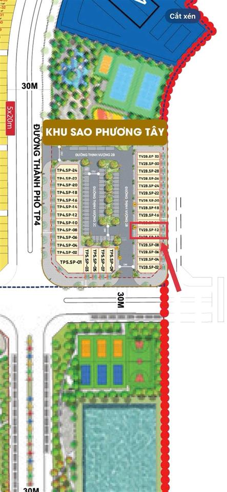 Khu sao phương tây giá rẻ nhất tv2b.sp20 85m2 giá tts tạm tính sau ck 19% năm còn 15,58 tỷ