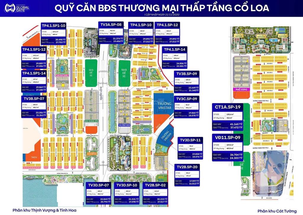 Tổng quỹ shop kd bình minh ck 20%, hoàng hôn, expo cam kết 25% lãi, sao phương tây giá 16 tỷ, 85m2