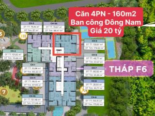Căn góc 4pn diện tích 160m2, ban công đông nam, tổng giá 20.4 tỷ, giá tốt nhất sun feliza cầu giấy