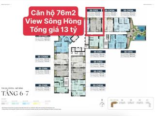 Căn hộ 76m2 view sông hồng, giá 13 tỷ, toà noble crystal tây hồ quản lý bởi worldhotels