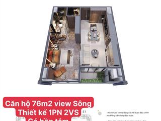 Căn hộ 76m2 view sông hồng, giá 13 tỷ, toà noble crystal tây hồ quản lý bởi worldhotels