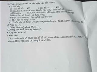 1000m2 đất xã bình khánh cách trục lộ nhựa 70m đường vào tận nơi