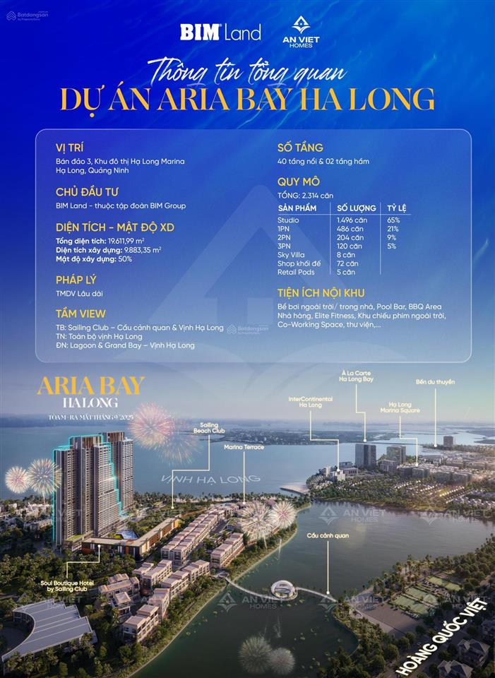 Dự án căn hộ hạng sang aria bay hạ long, đã có giá chính thức.  ngay 0989 630 *** để chọn căn