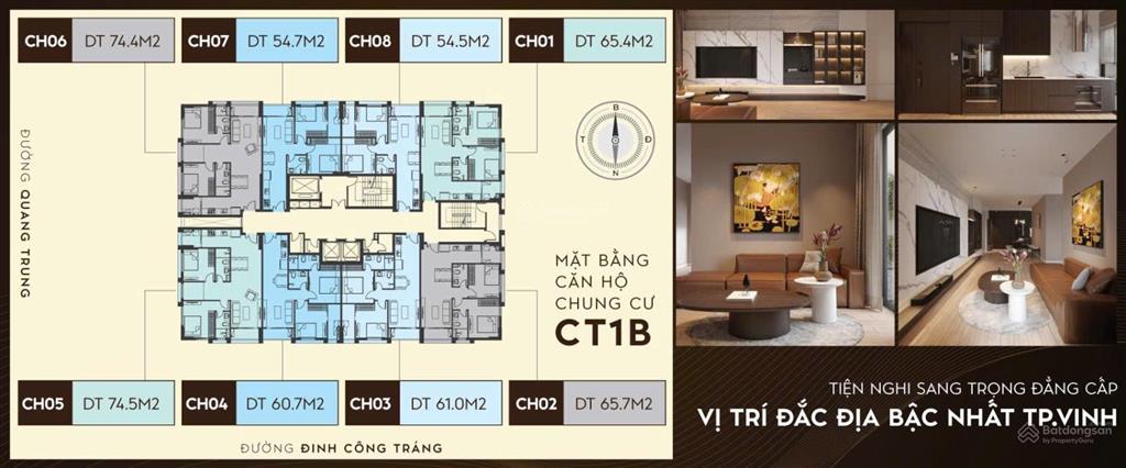 Bán căn chung cư dầu khí mới tinh đường quang trung giao đường đinh công tráng, tp vinh