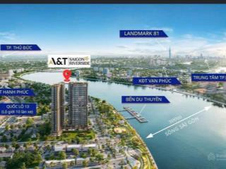 Suất nội bộ a&t saigon riverside  gđ1 giá chỉ từ 1,7 tỷ, căn hộ chuẩn 5*, vị trí kim cương, ck cao