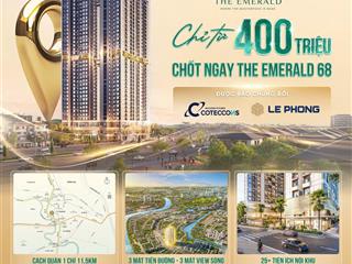 Chiết khấu đến 16% tại căn hộ emerald 68 cửa gõ tp hồ chí minh, ký hđmb 10%, nhận nhà 2027