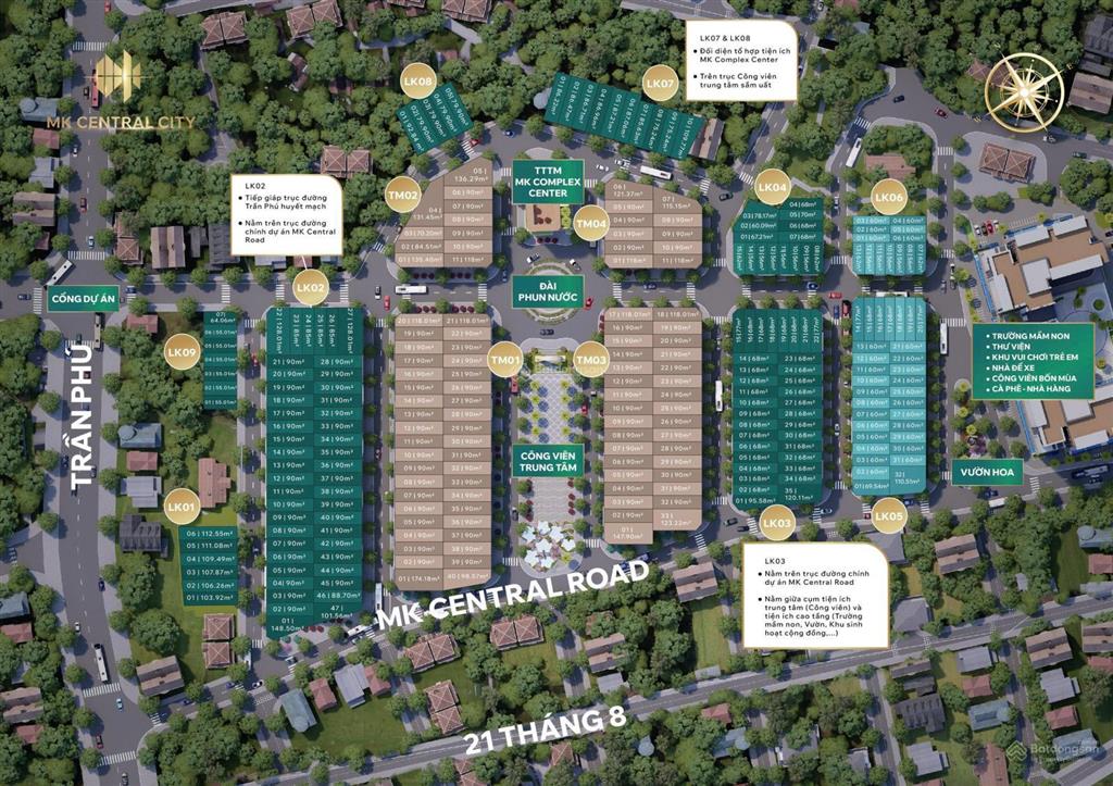 Mk central citygiỏ hàng các căn độc quyền đẹp nhất  đất ở đô thị trung tâm thành phố phan rang