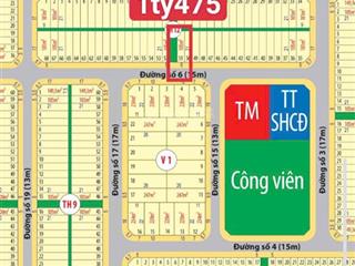 Mega city 2  bán lô kế mảng xanh th1251, 105m2  giá 1tỷ475, nhơn trạch, đồng nai