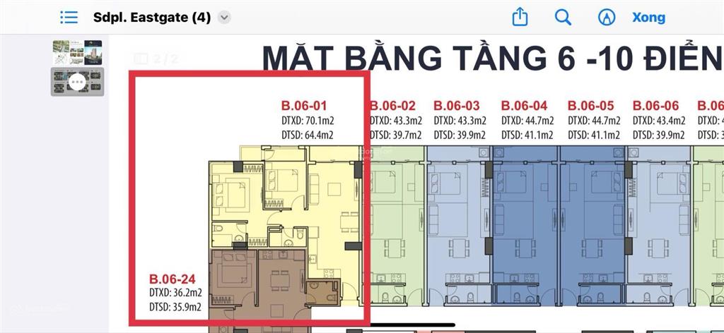 Căn hộ the eastgate  đối diện ga metro  căn góc a4x, 71m2 2ty8, cổng vào làng đại học