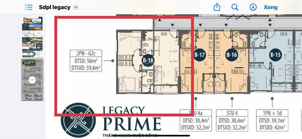 Căn hộ legacy central  bán căn góc 2pn, 2wc  60m2  b2318 giá 1tỷ8, thuận giao, hcm