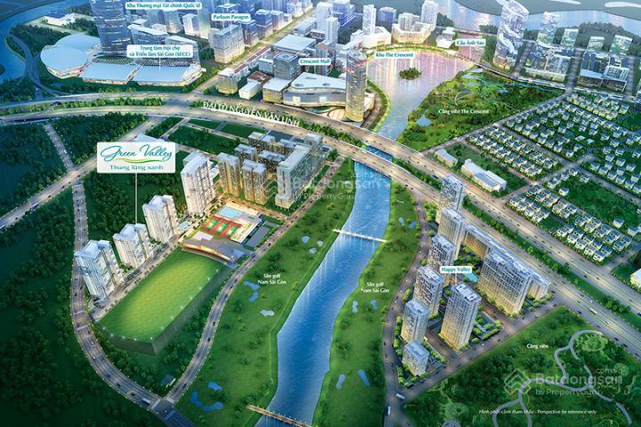 3 phòng ngủ tháp a 128 m2, tầng cao , green valley đẹp nhất dự án bán 10.8 tỷ