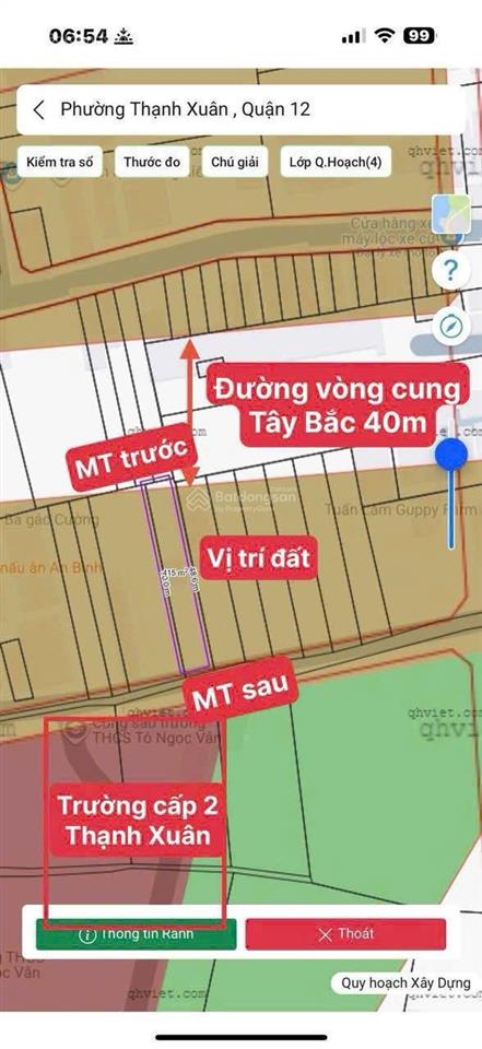 Bán đất tại thạnh xuân 48, quận 12, tp.hcm, 13,2 tỷ, 415m2, giá ưu đãi chỉ với