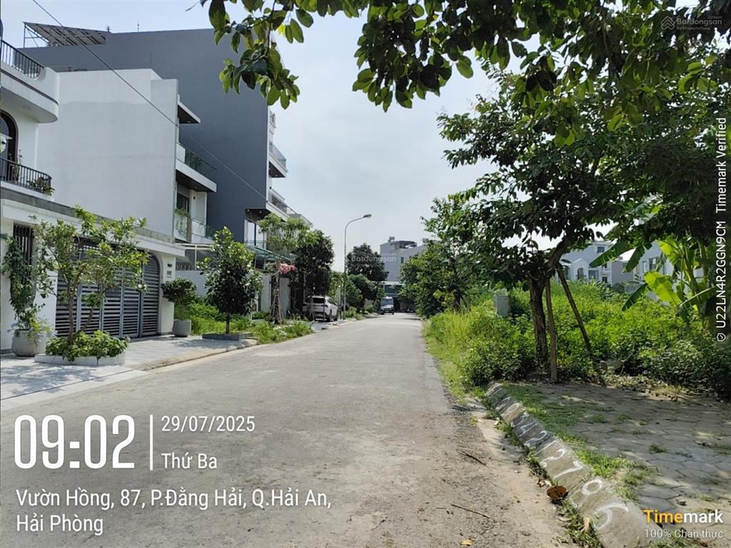 Bán đất khu biệt thự vườn hồng. dt 150m2 ngang 7,5m. giá 62.5 triệu/m2