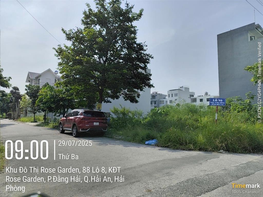 Bán đất lô góc 260m² khu bt vườn hồng. giá 62.5 triệu/m²
