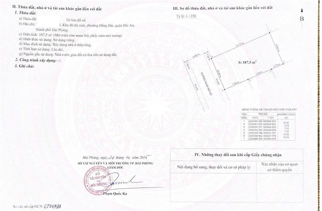 Bán đất khu biệt thự vườn hồng, đằng hải. giá 60 triệu/m2