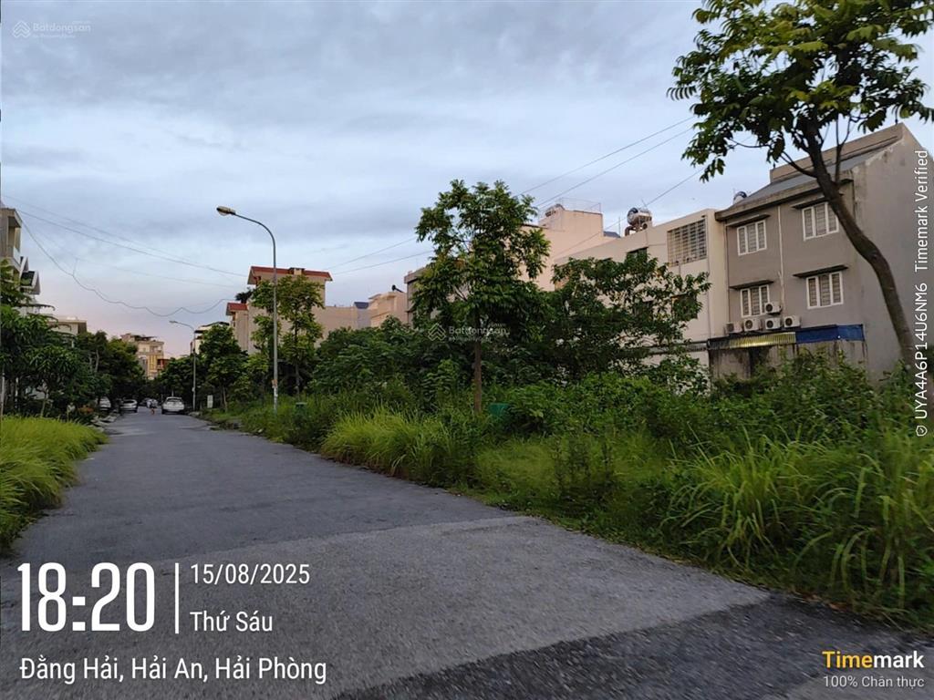 Bán đất lô góc 2 mặt tiền tại khu đô thị vườn hồng  quận hải an. giá 62.5triệu/m2 (có thỏa thuận)