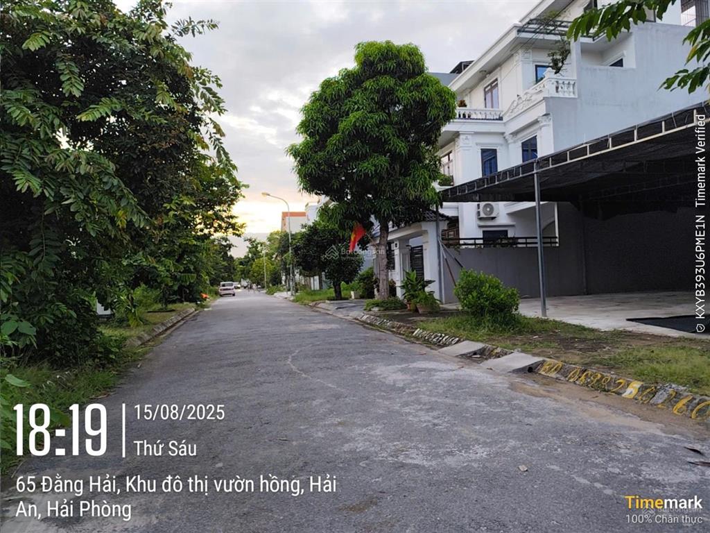 Bán đất 282m2 lô góc 2 mặt tiền khu biệt thự quận hải an, hải phòng. giá 62.5 triệu/m2