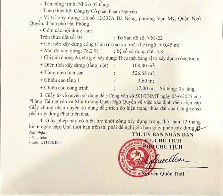 Bán lô đất 138m2 rộng 8.4m số 337 đà nẵng, ngô quyền, hải phòng. giá 47 triệu/m2